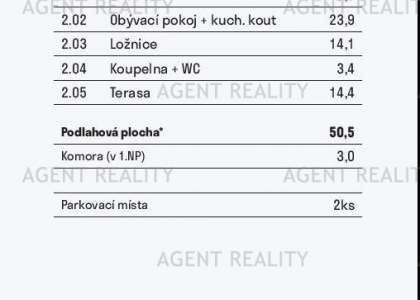Prodej bytu s terasou 2+kk, 51m2, ulice K Pískovně, Strančice