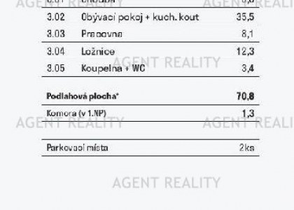 Prodej bytu s výhledem 3+kk, 71m2, ulice K Pískovně, Strančice