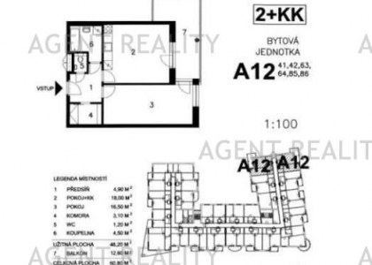 Pronájem moderniho bytu v novostavbě 2+kk, 60m2+12m2 terasa  v lokalitě P9-Vysočany.