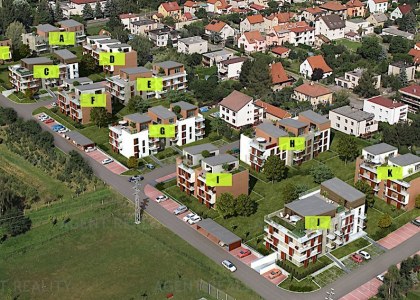 Prodej bytu 3+kk, 71,48 m2 s 2 balkony, Hostivice, Praha-západ