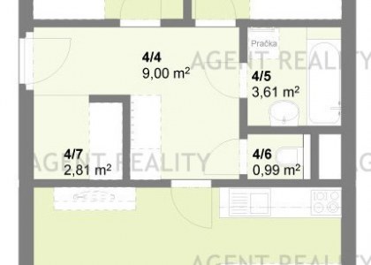 Prodej bytu 3+kk, 71,34m2  s balkonem, Hostivice, Praha-západ