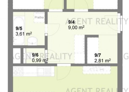 Prodej bytu 3+kk, 71,32 m2 s 2 balkony, Hostivice, Praha-západ