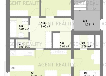 Prodej bytu  4+kk s předzahrádkou a balkonem, Hostivice, Praha-západ